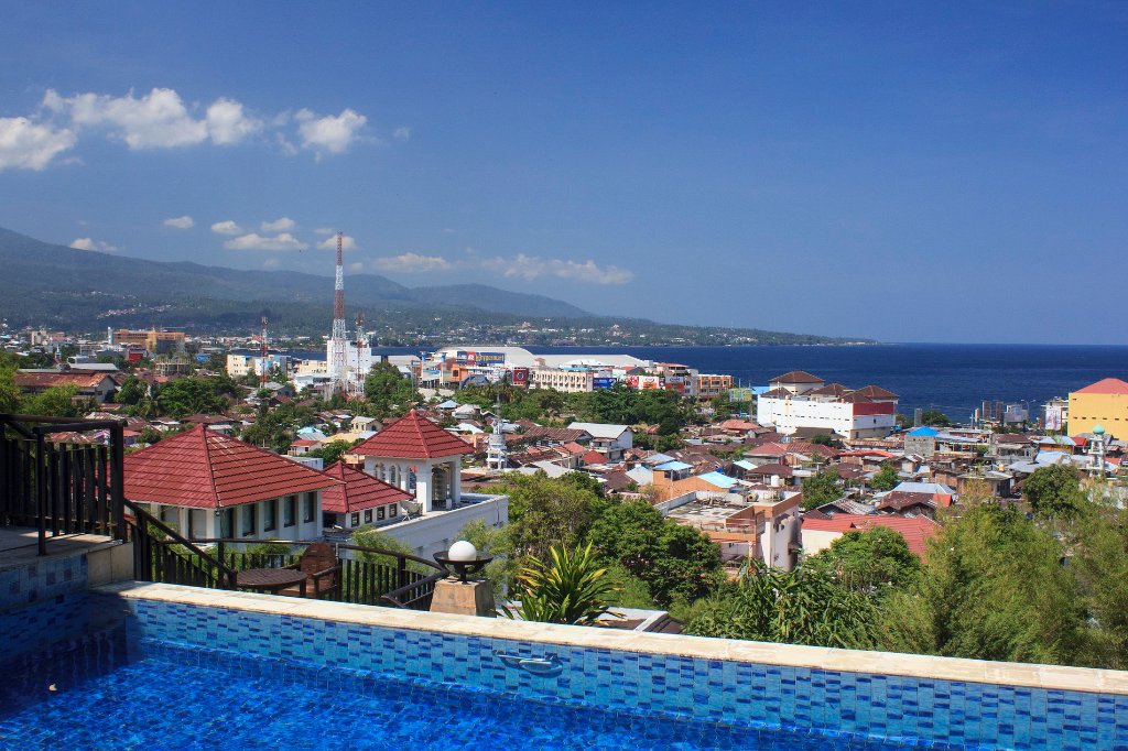 05-View from the hotel pool on a part of Manado.jpg - View from the hotel pool on a part of Manado